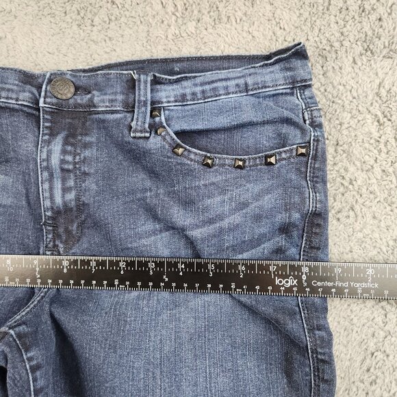 Rock & Republic Bootcut Jeans Women Size 16 Dark Blue Mid Rise Stretch Kassandra - Picture 6 of 11